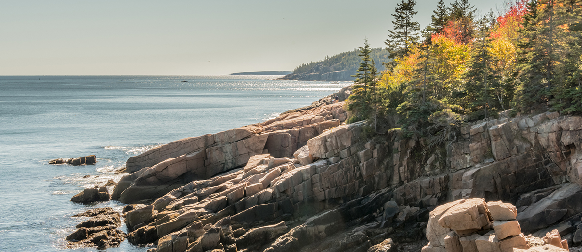 Autumn Colors on Rocky Maine Coast in Acadia