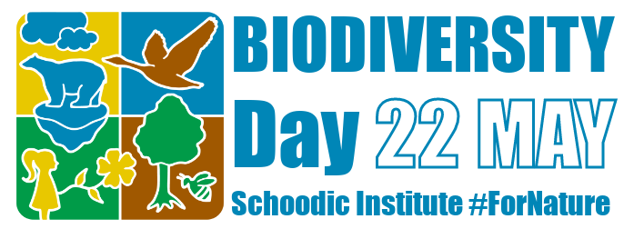 Biodiversity Day 2022 logo with text Schoodic Institute for Nature