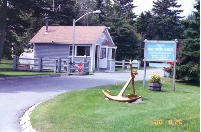 Gatehouse at entrance to old Navy base, now Schoodic Institute