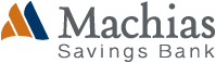 Machias Savings Bank logo - two lines of text and color graphic at left hand side.
