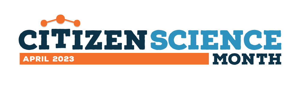 Citizen Science Month logo in horizontal layout.