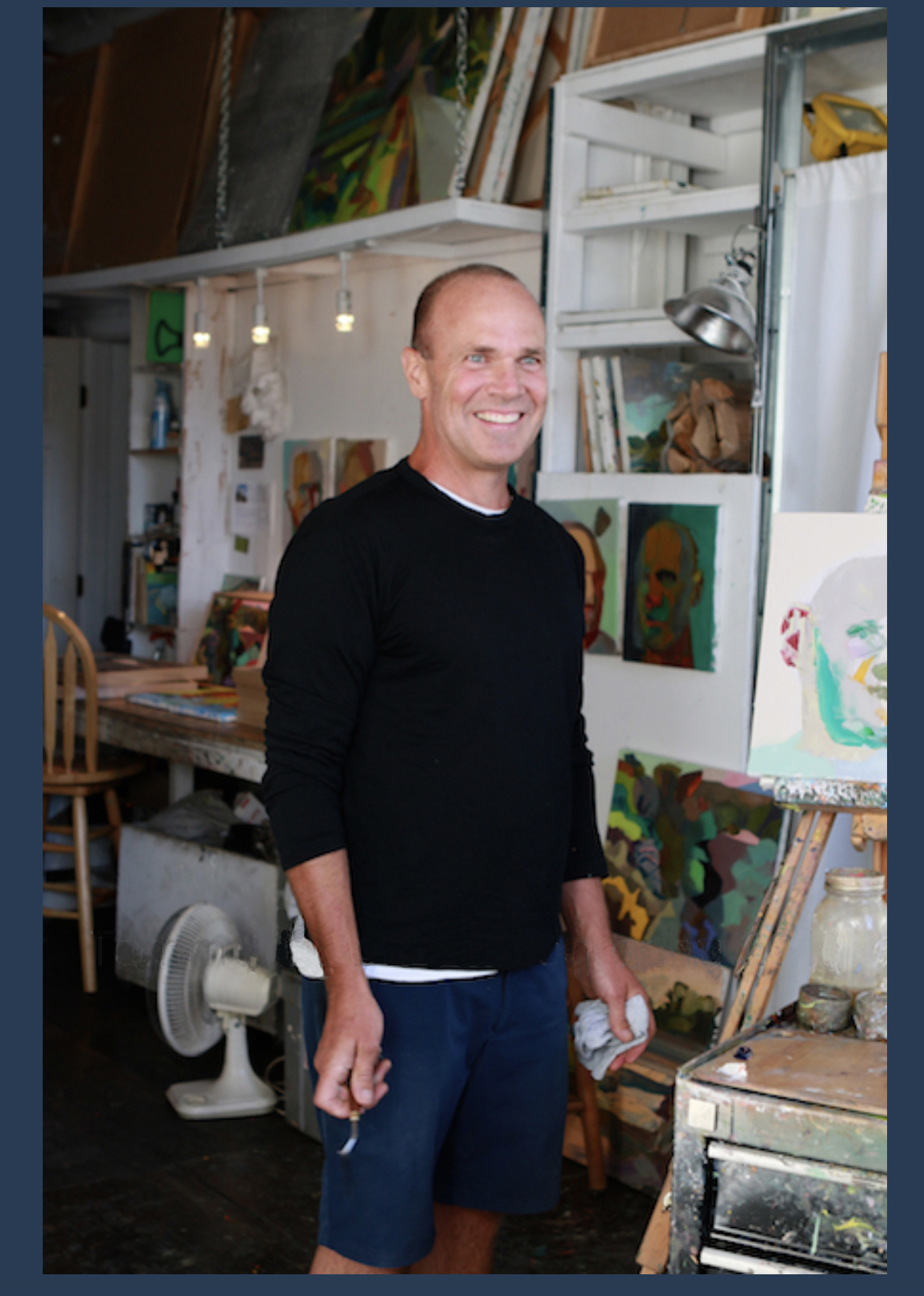 Painter Rick Fox in his studio.