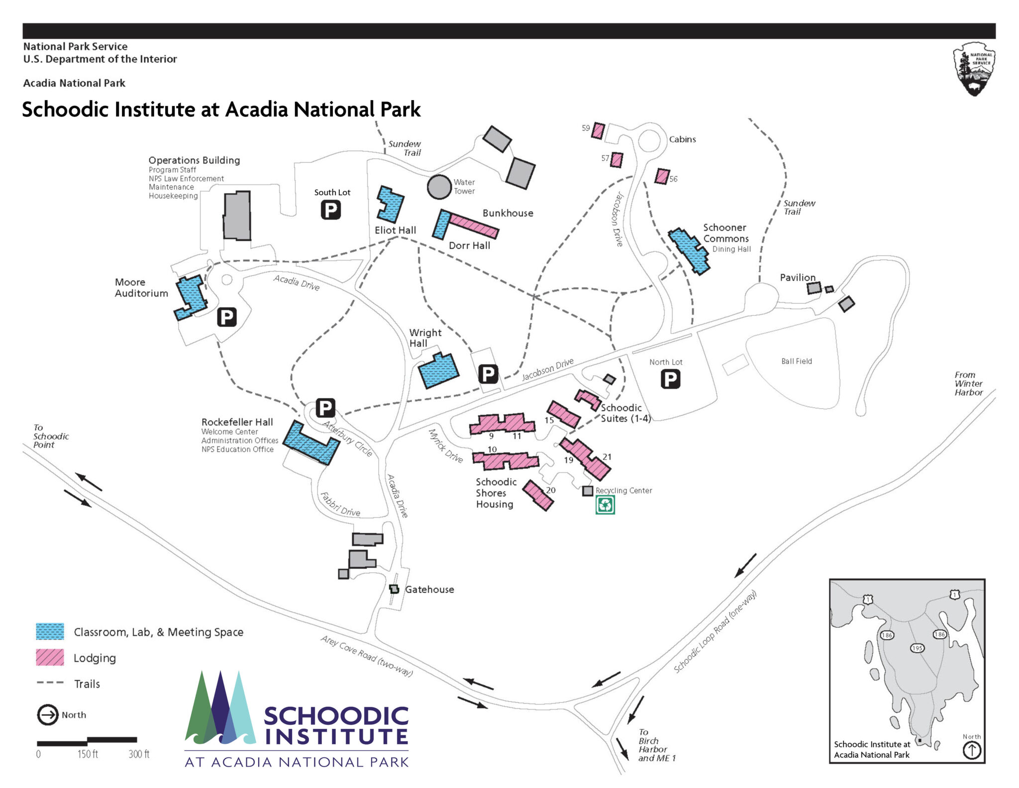 Schoodic Institute's campus map