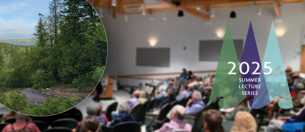 A crowded auditorium at Schoodic Institute