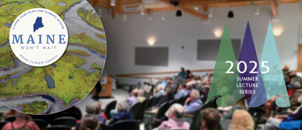 A crowded auditorium at Schoodic Institute