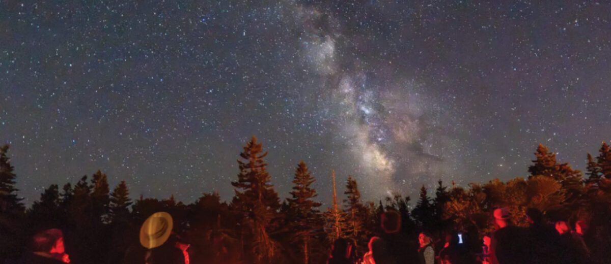 Night sky view of the Milky Way over Schoodic Institute