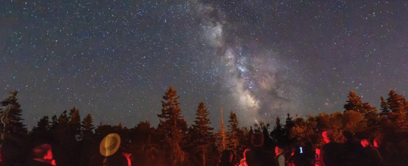 Night sky view of the Milky Way over Schoodic Institute