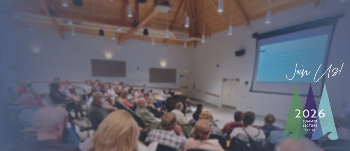 A crowded auditorium at Schoodic Institute